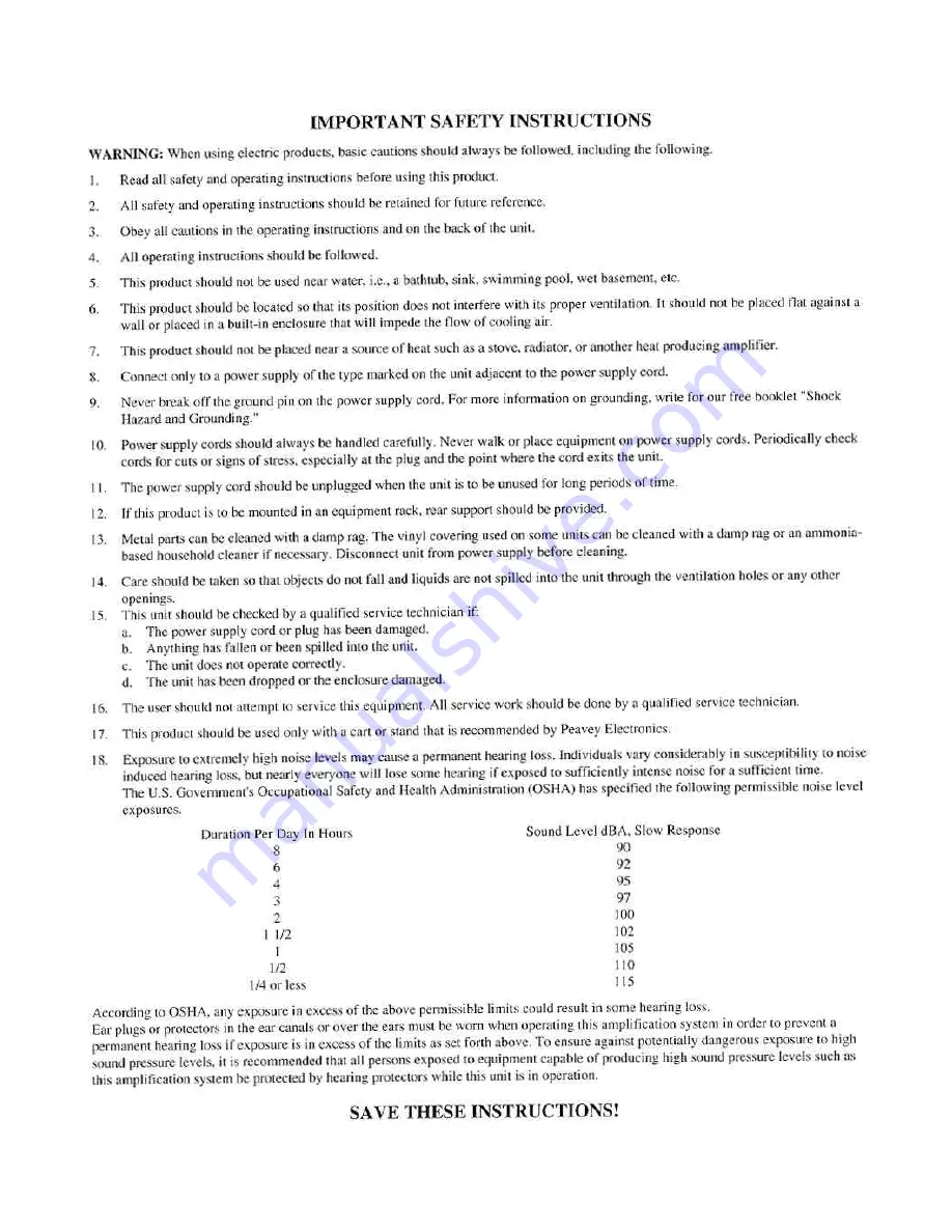 Peavey Q431 Operating Manual Download Page 15