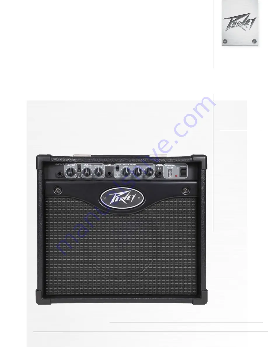 Peavey RAGE 158 TRANSTUBE Series Скачать руководство пользователя страница 1