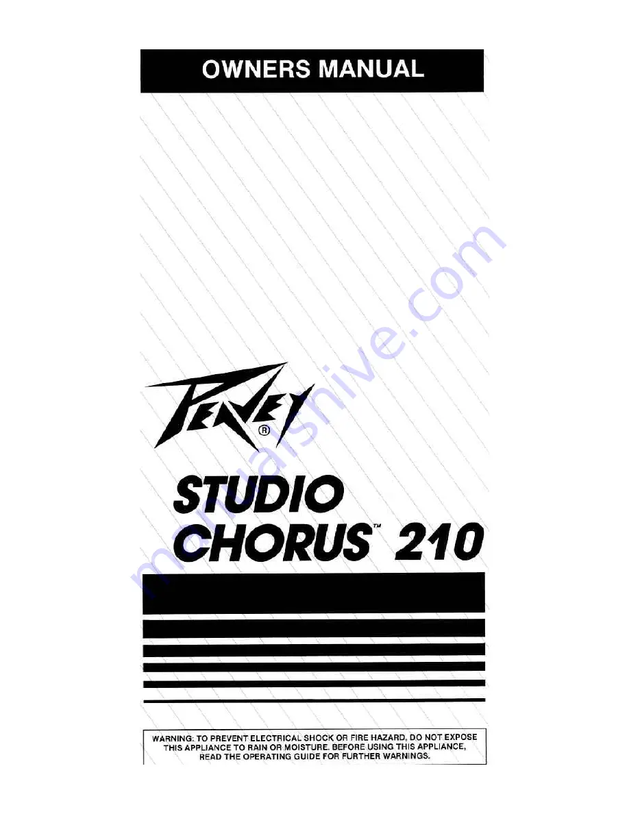 Peavey Studio Chorus 210 Скачать руководство пользователя страница 1