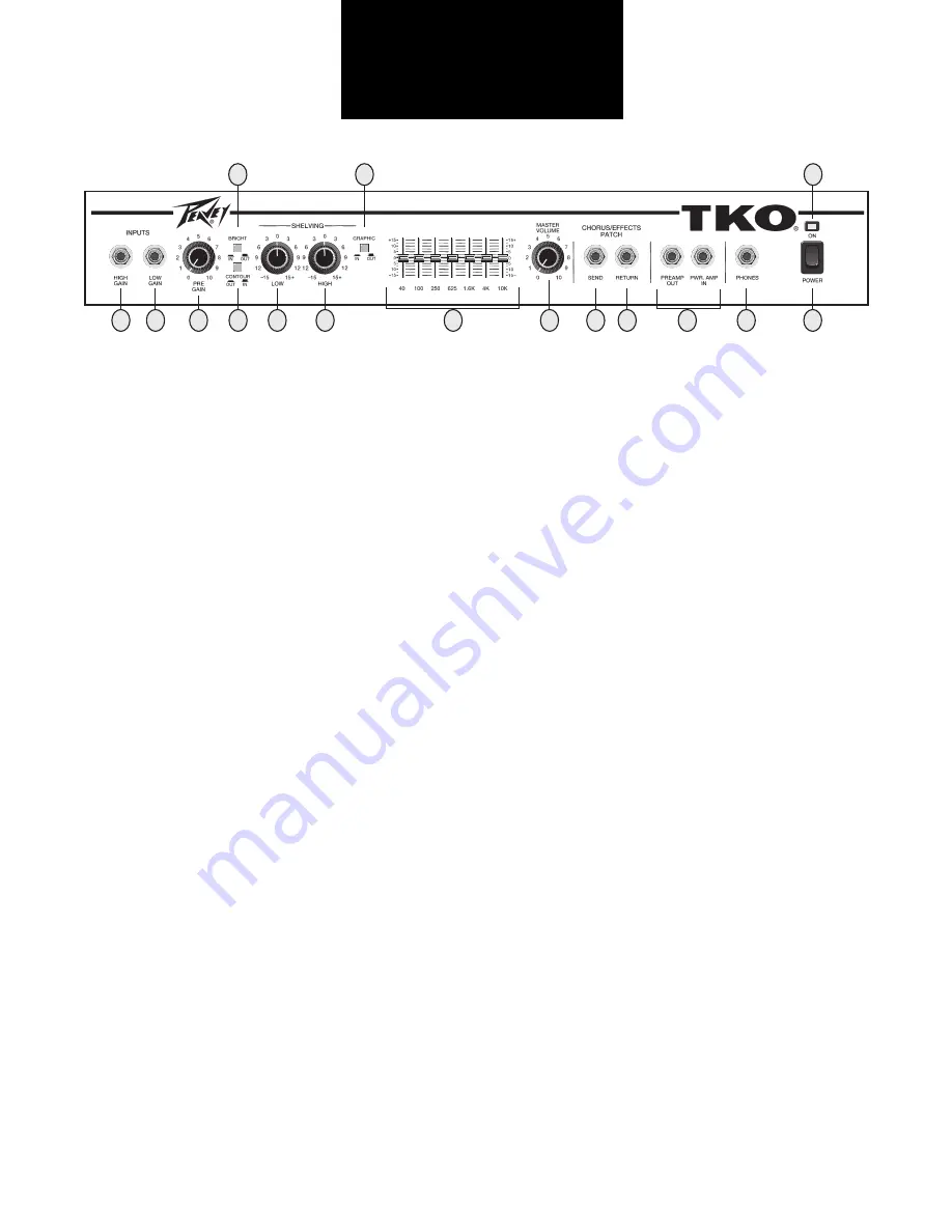 Peavey TKO 115 Скачать руководство пользователя страница 3