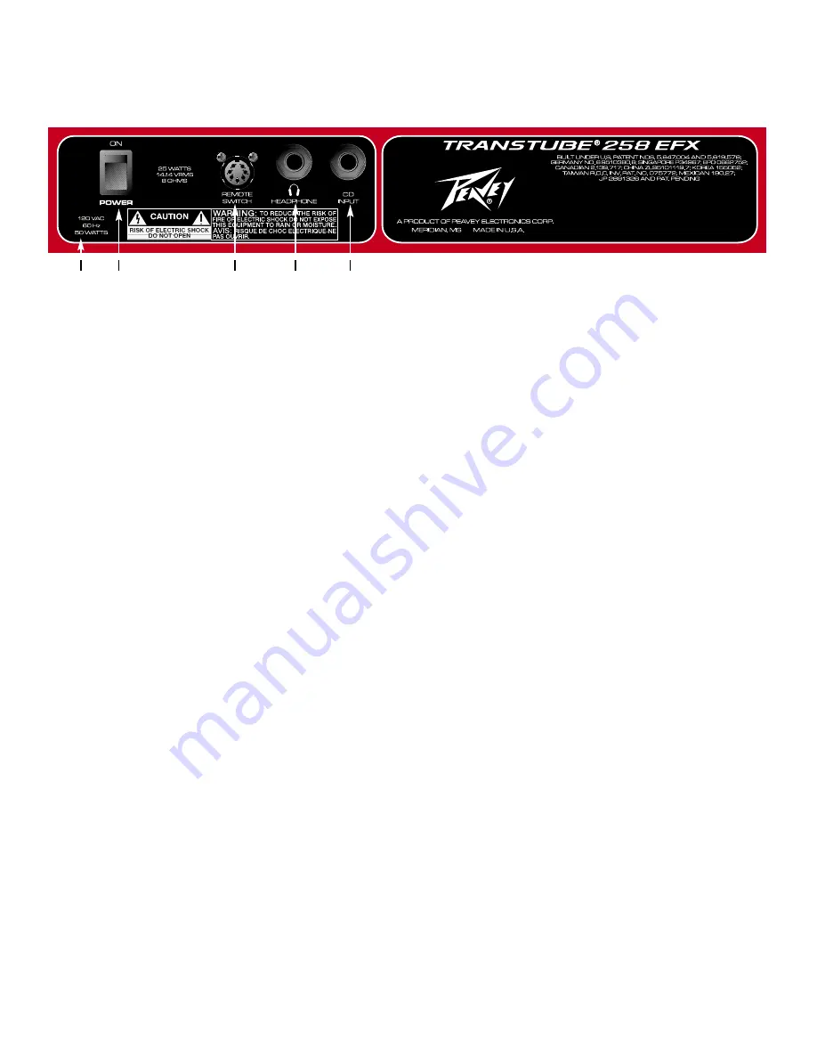 Peavey Transtube 258 EFX Скачать руководство пользователя страница 13