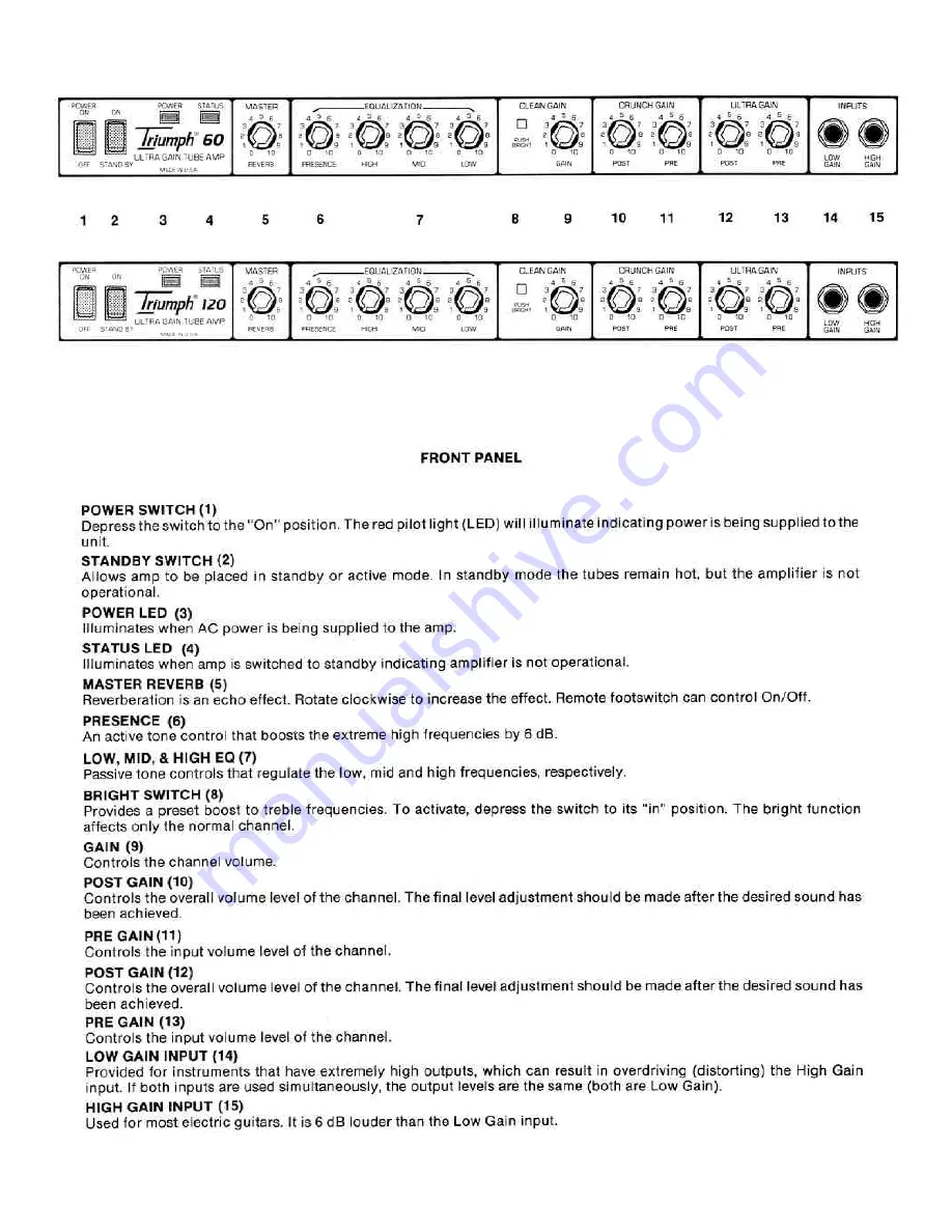 Peavey Triumph Triumph 120 Скачать руководство пользователя страница 2