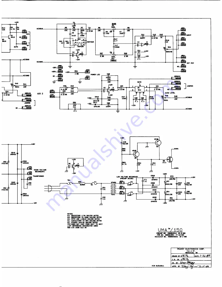 Peavey UMA/150 Скачать руководство пользователя страница 10