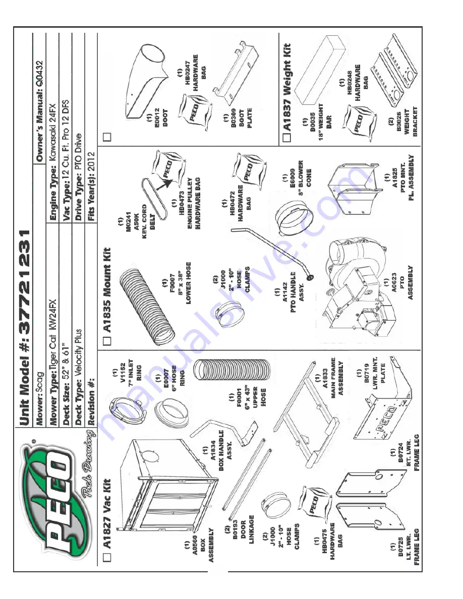 Peco 37721231 Operator'S Manual Download Page 22