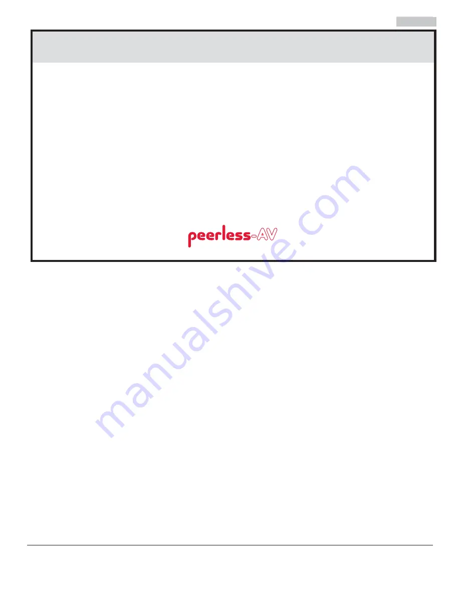 peerless-AV ACC952 Installation And Assembly Manual Download Page 20