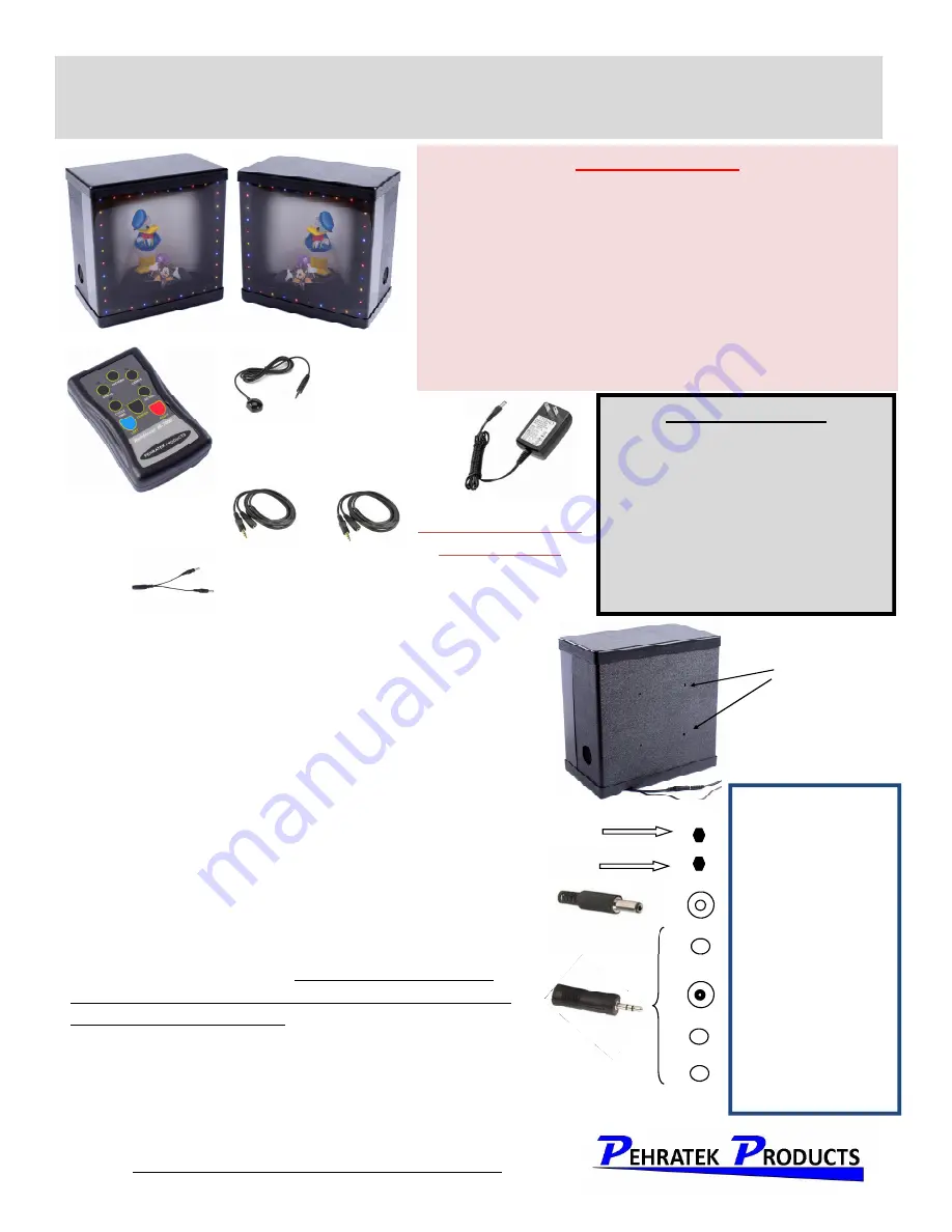 Pehratek Products XM-5000 VRA Instruction Manual Download Page 1