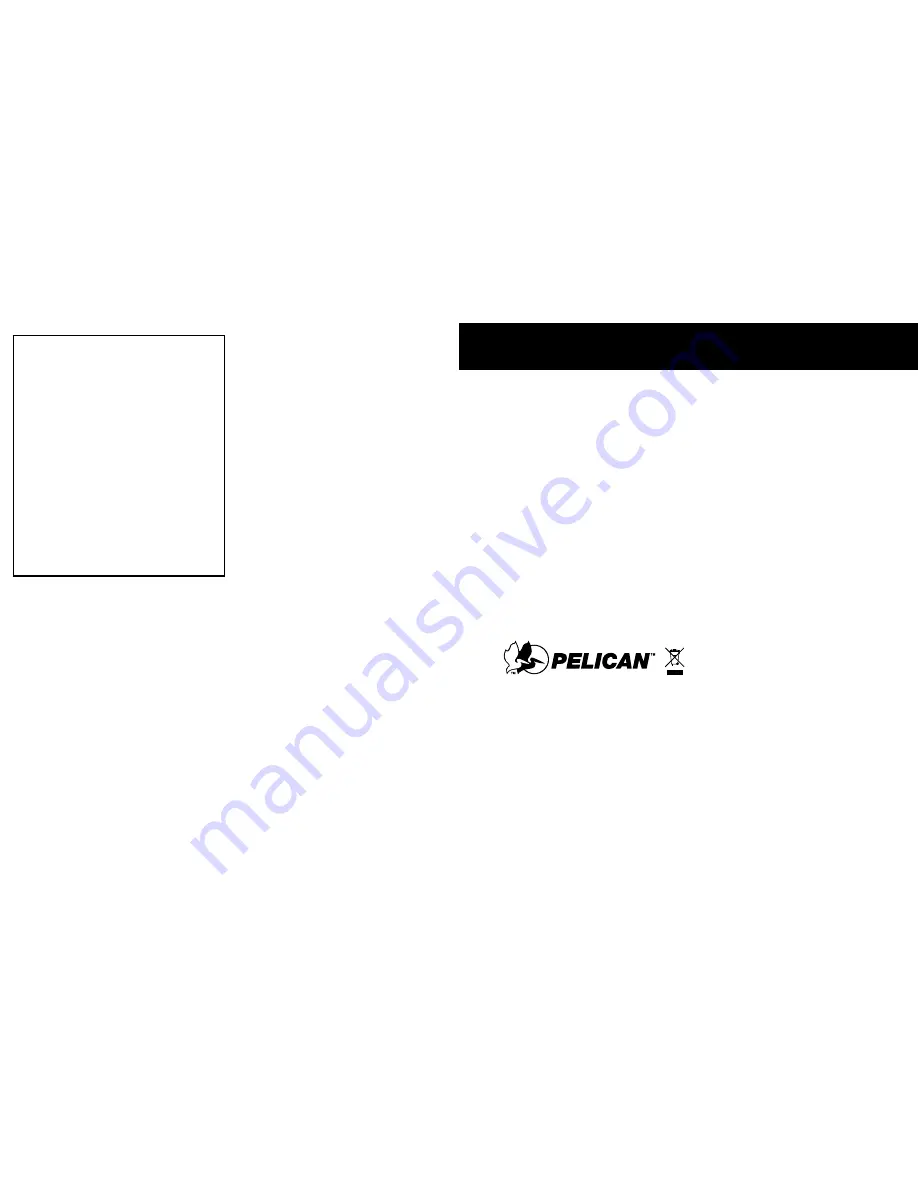 Pelican Little ED 3610 LED Instruction Manual Download Page 1