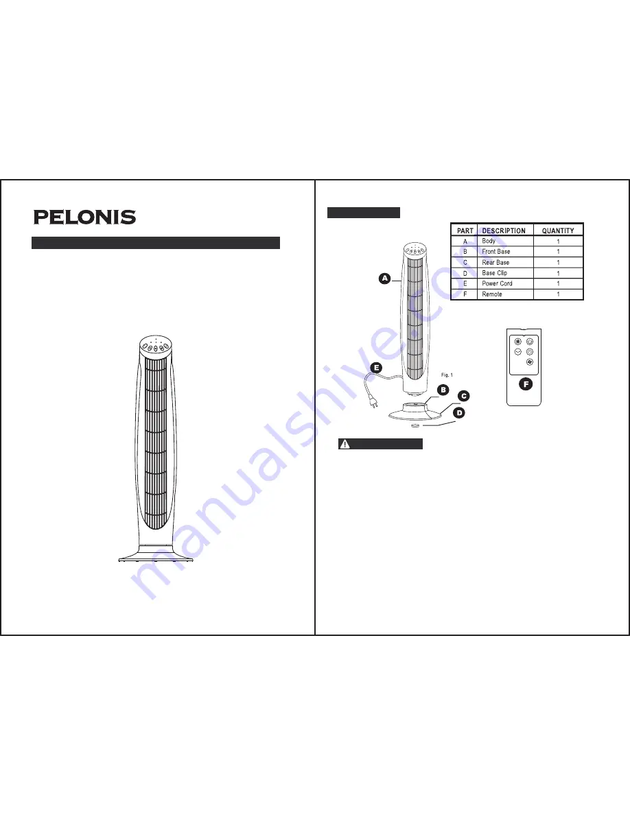 Pelonis FZ10-9LR Owner'S Manual Download Page 1