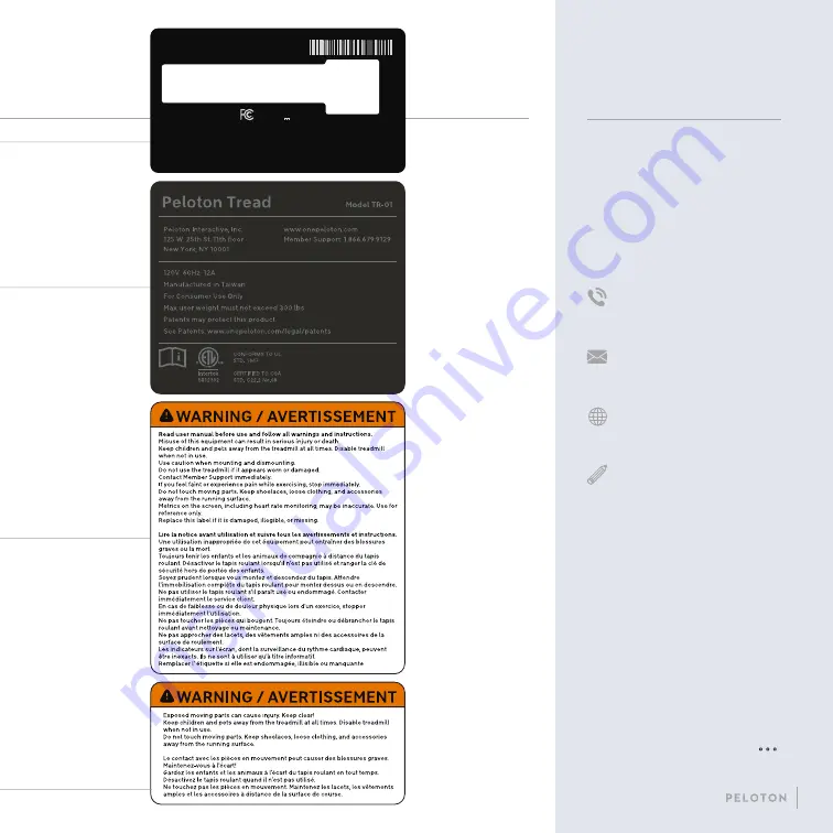 Peloton TR-01 Manual Download Page 7
