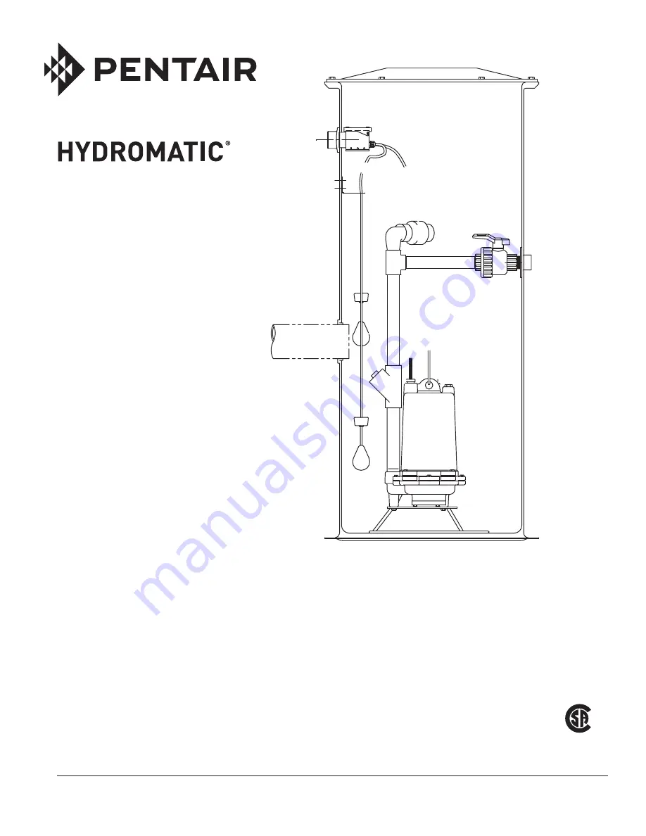 Pentair Hydromatic Installation And Service Manual Download Page 1