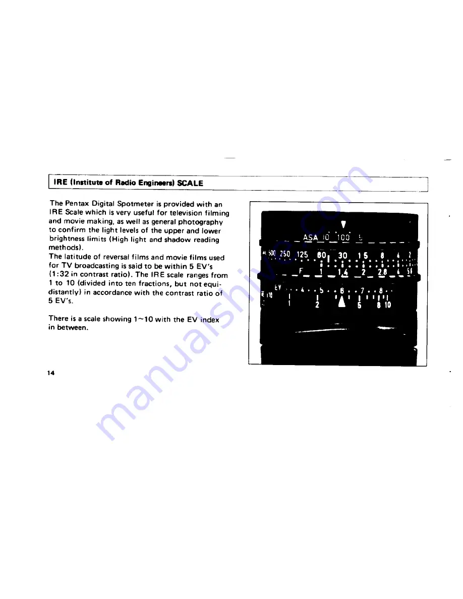 Pentax 36141 - Digital Spot Meter Operating Instructions Manual Download Page 16