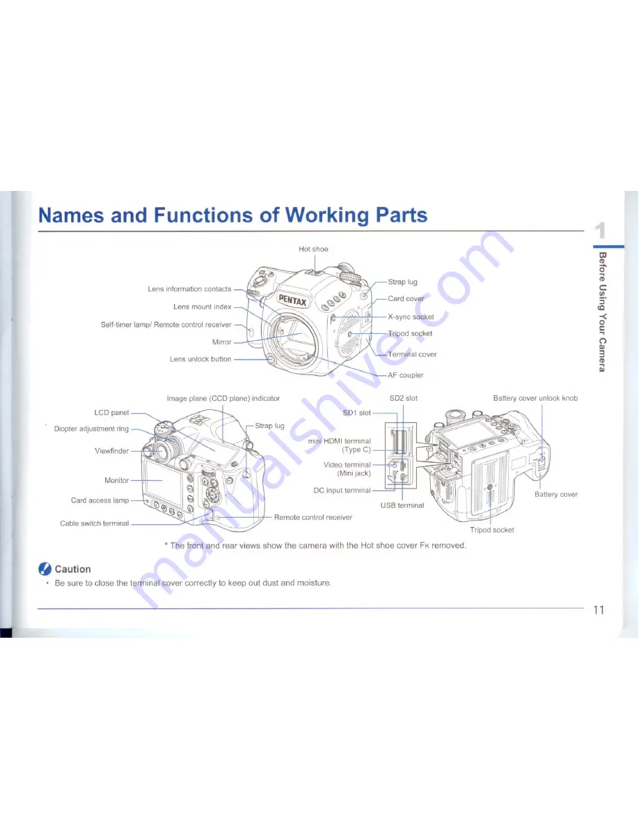 Pentax 645D Operation Manual Download Page 13