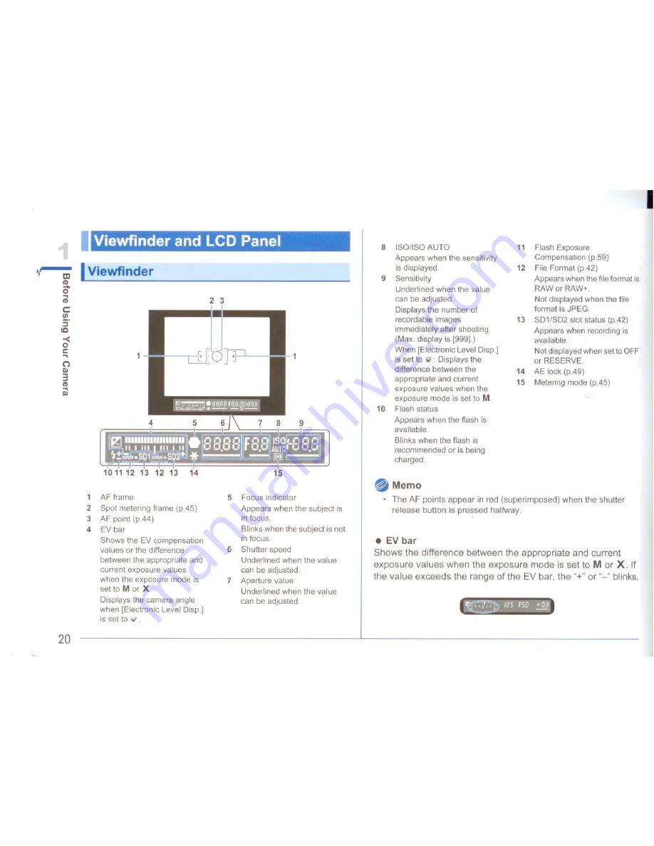 Pentax 645D Operation Manual Download Page 22