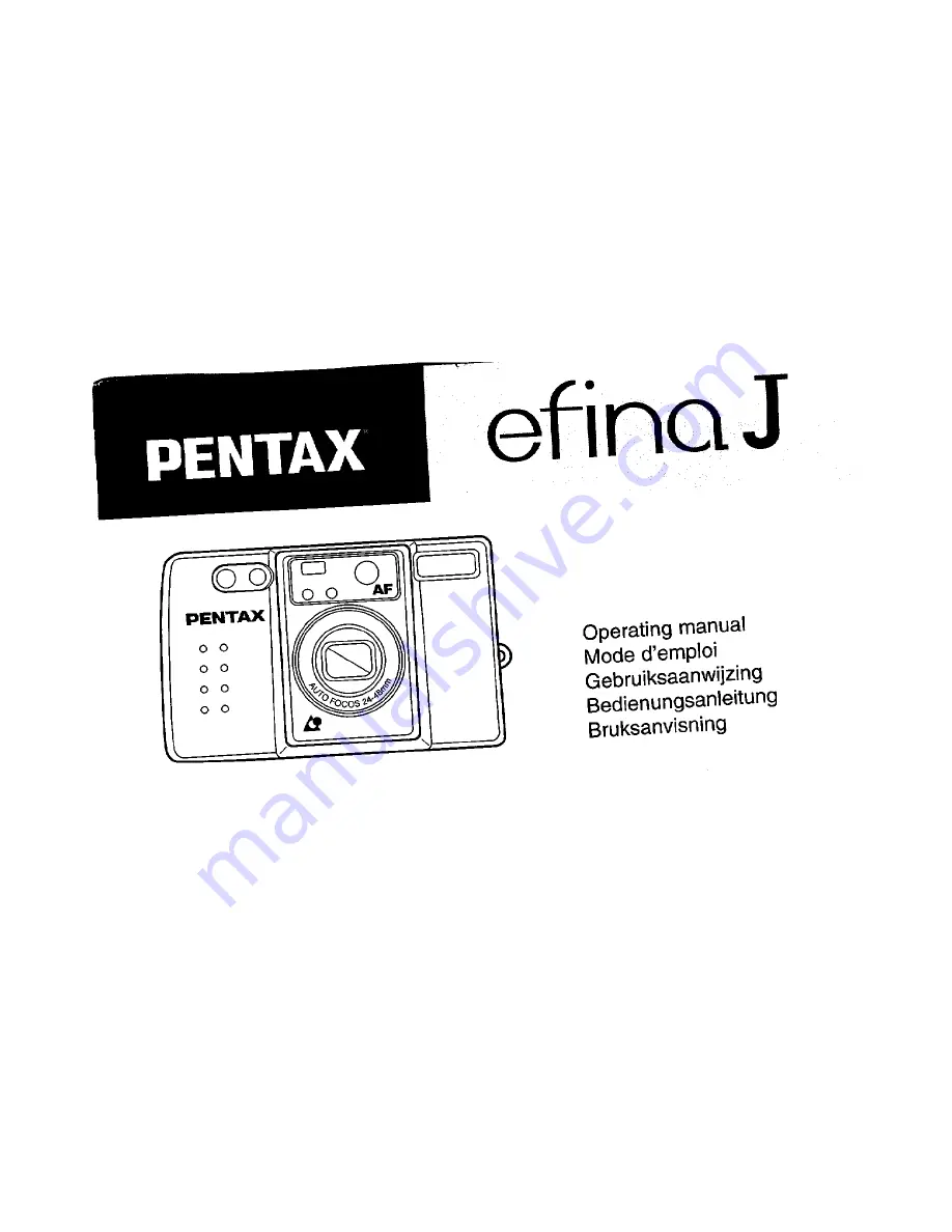 Pentax efina J Operating Manual Download Page 1