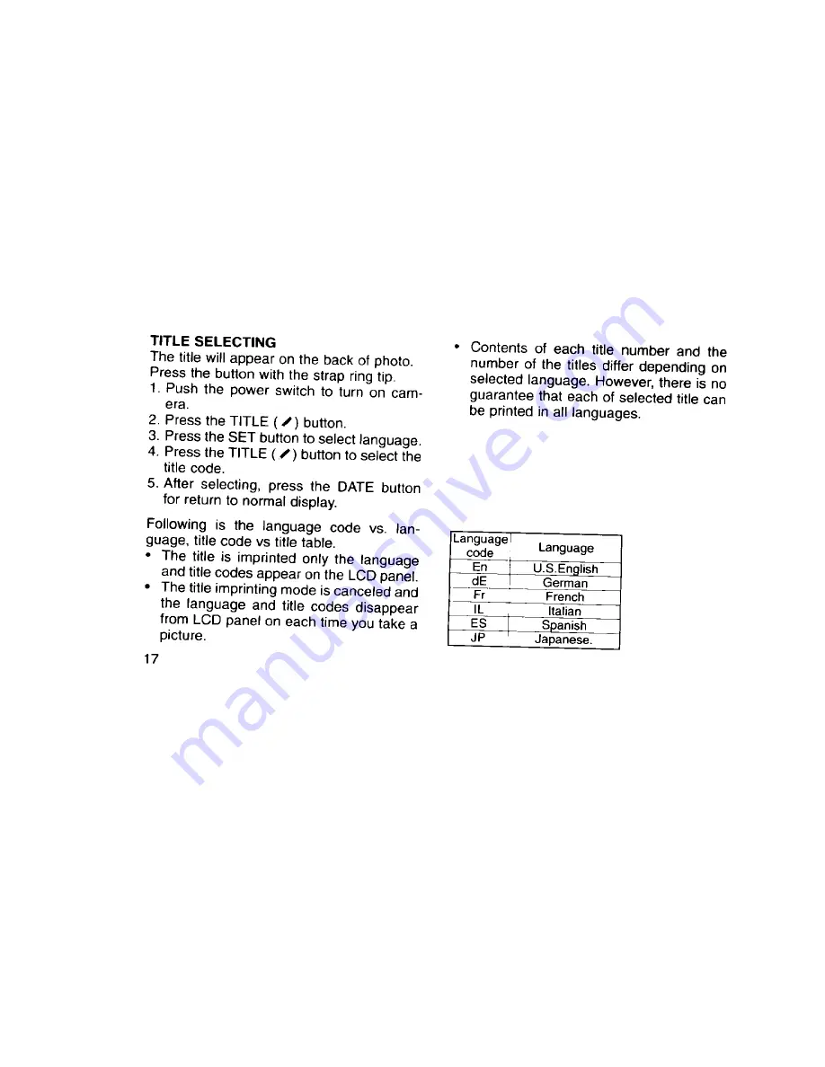 Pentax efina J Operating Manual Download Page 18