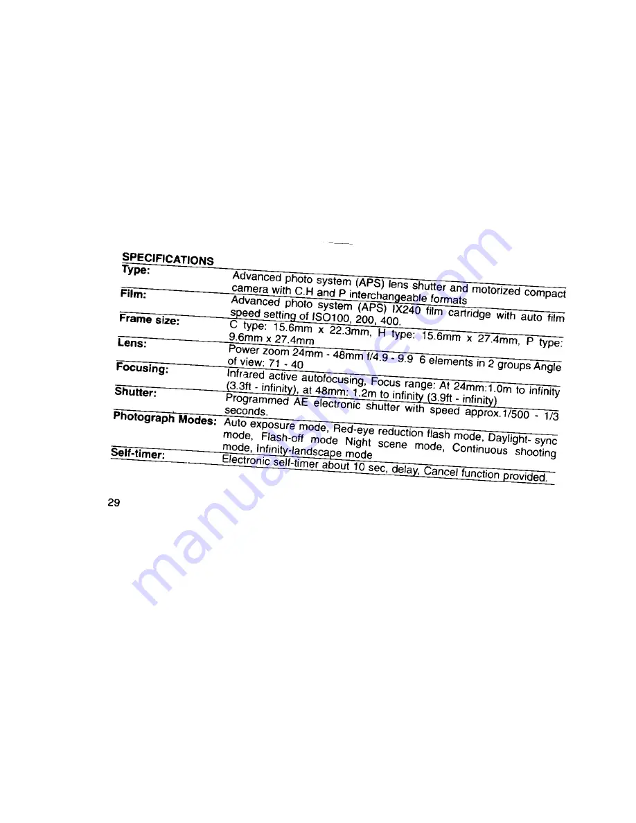 Pentax efina J Operating Manual Download Page 30