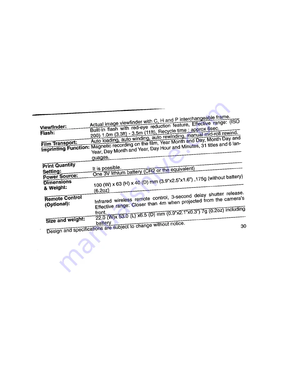 Pentax efina J Operating Manual Download Page 31