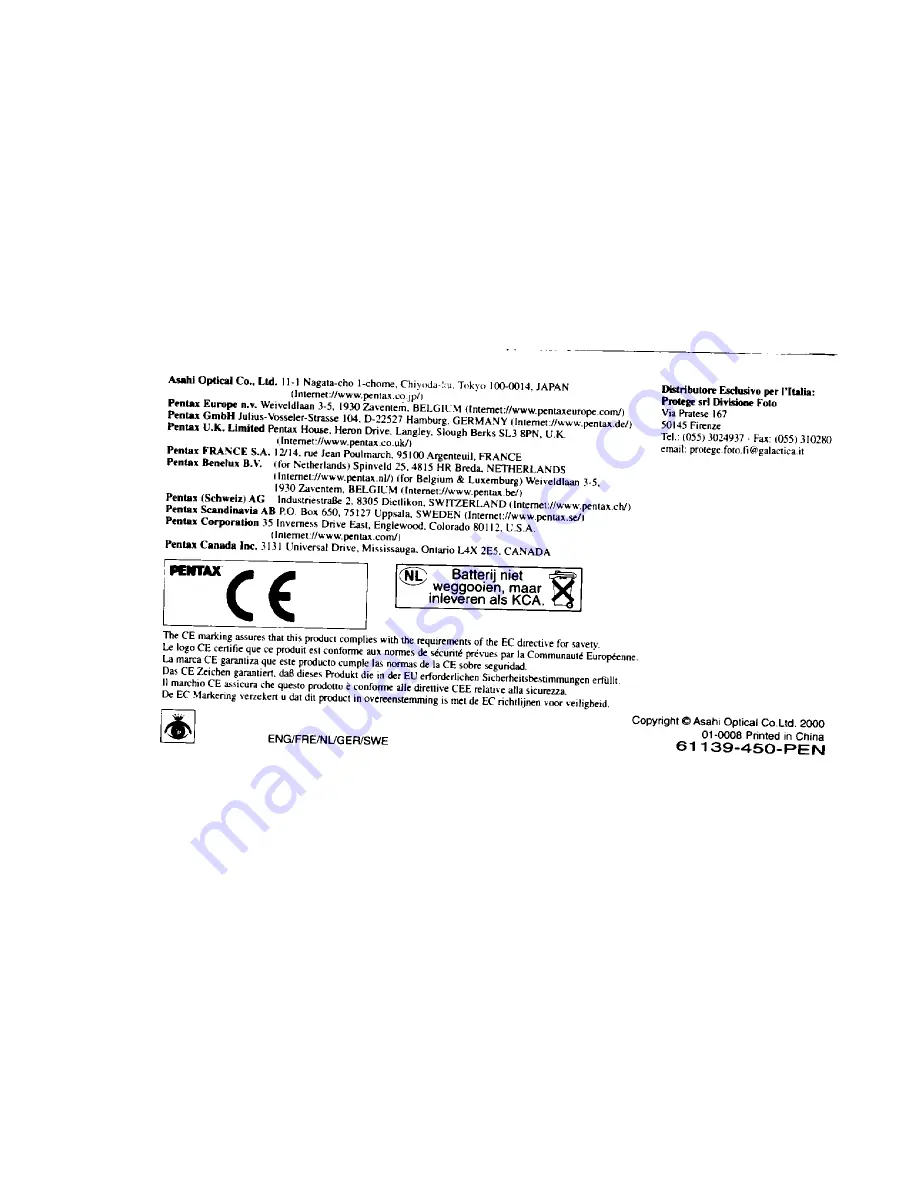 Pentax efina J Operating Manual Download Page 148