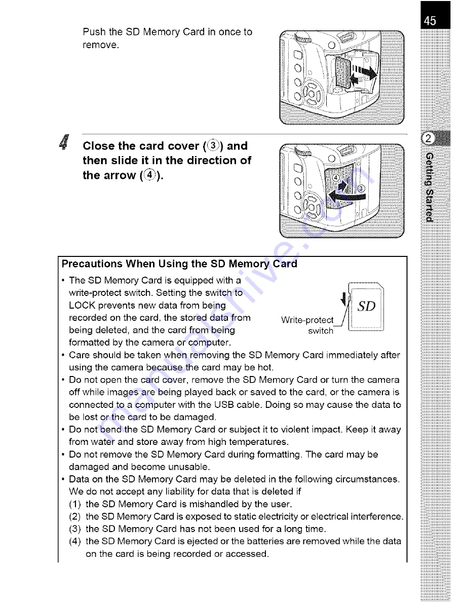 Pentax K-X Operating Manual Download Page 47