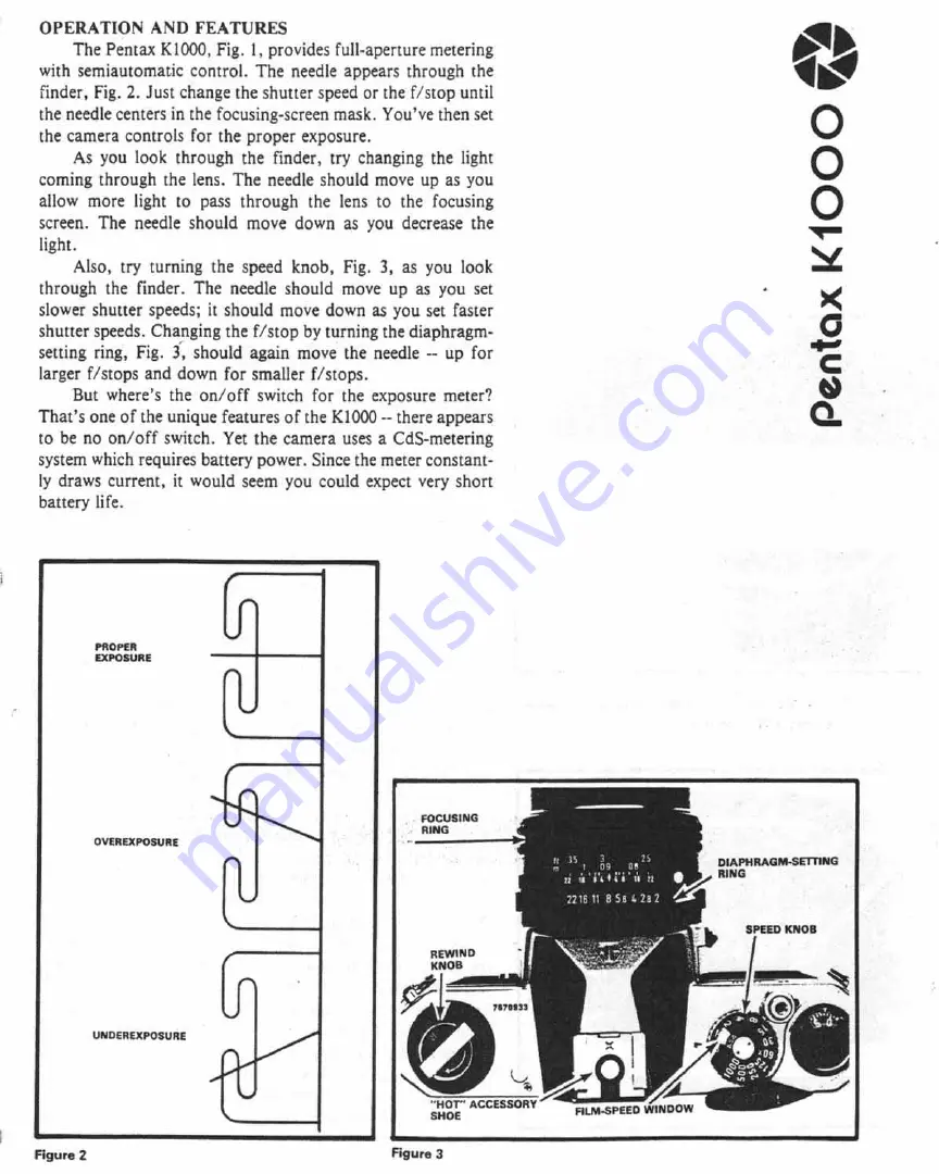 Pentax K1000 - K1000 Manual Download Page 4