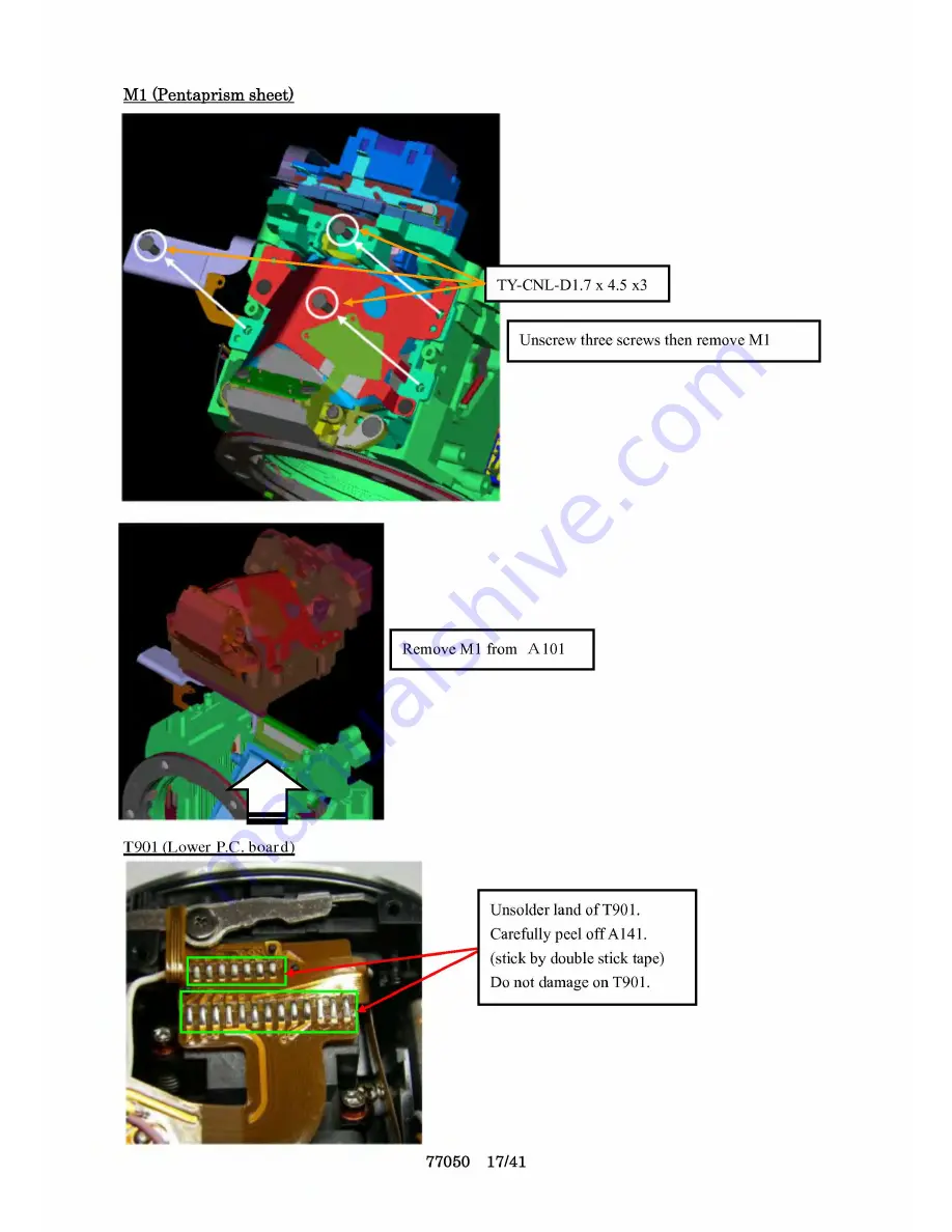 Pentax K200D - Digital Camera SLR Service Manual Download Page 57