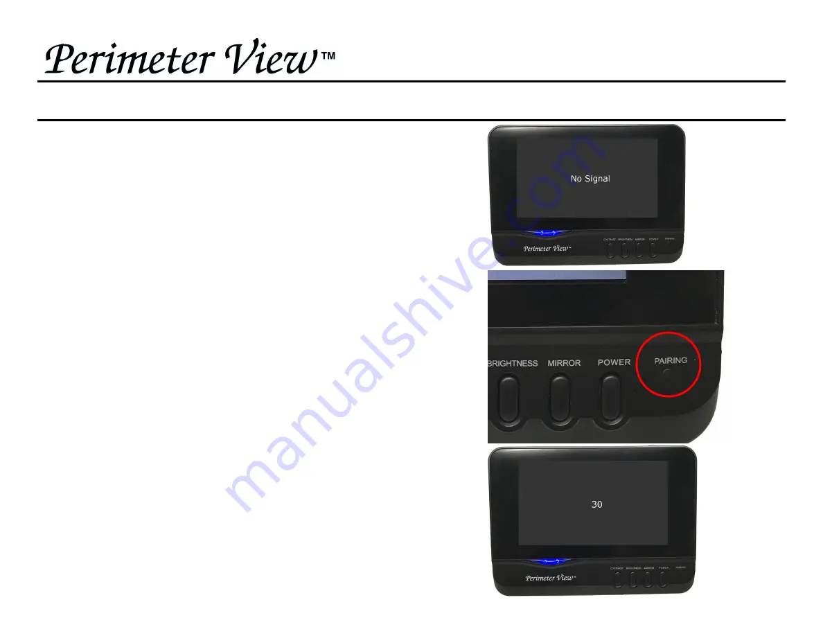 Perimeter View PVW1 Pairing Manual Download Page 1