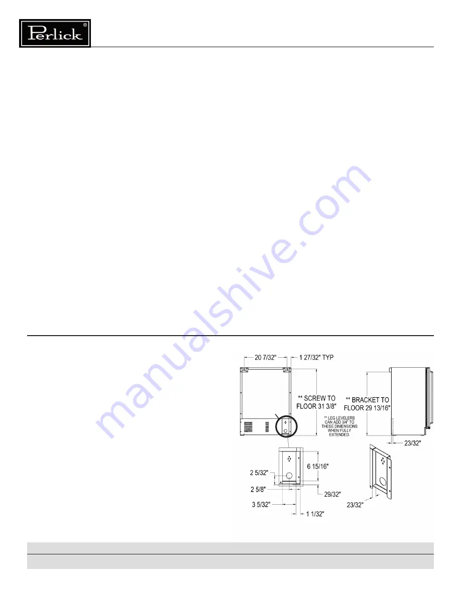 Perlick HD24 SERIES Скачать руководство пользователя страница 4