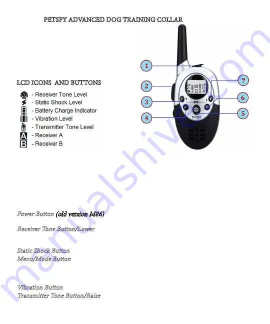 PetSpy M86N Скачать руководство пользователя страница 3