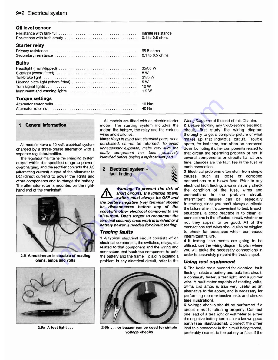 PEUGEOT Speedfight 2 Owner'S Manual Download Page 129