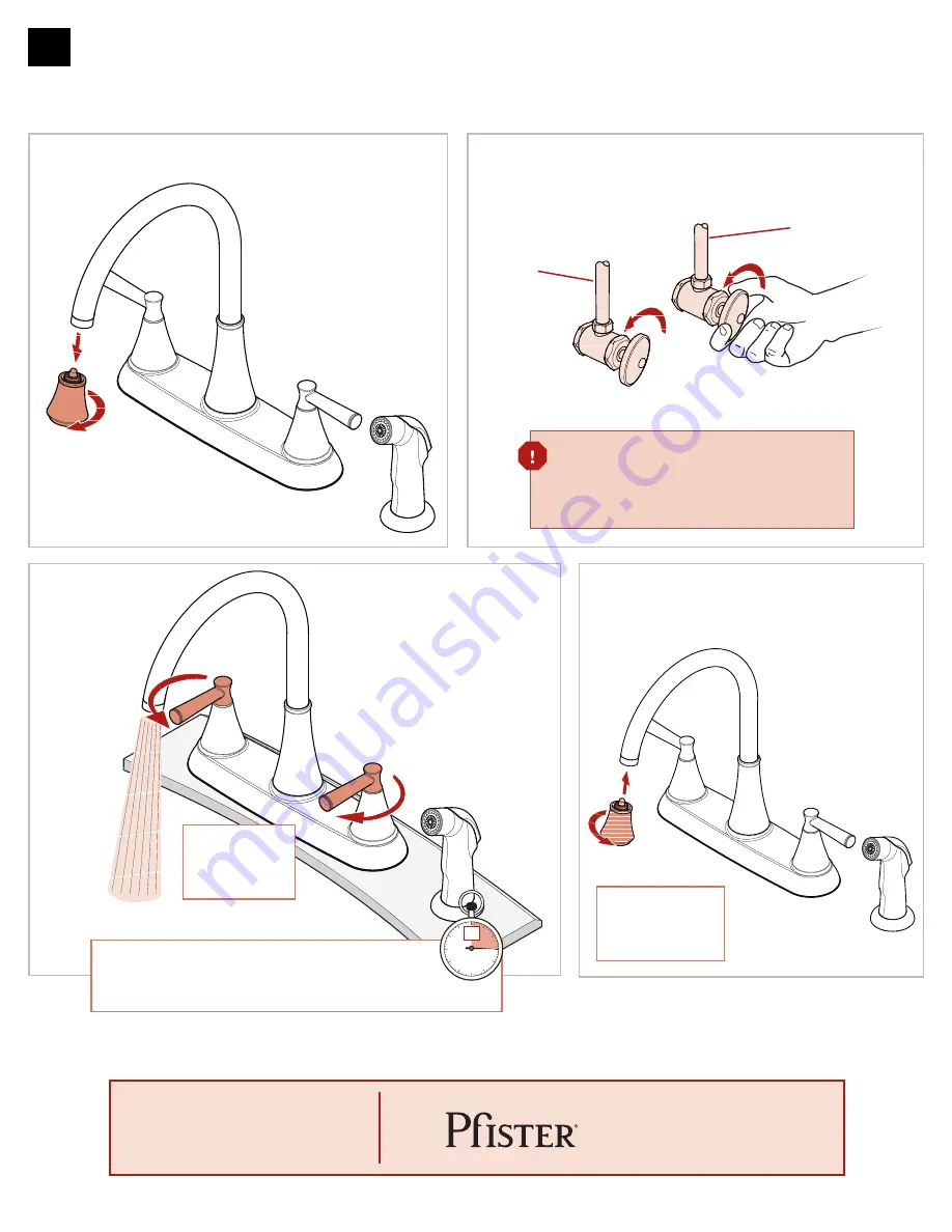 Pfister Cantara F-036-4CR Quick Installation Manual Download Page 6