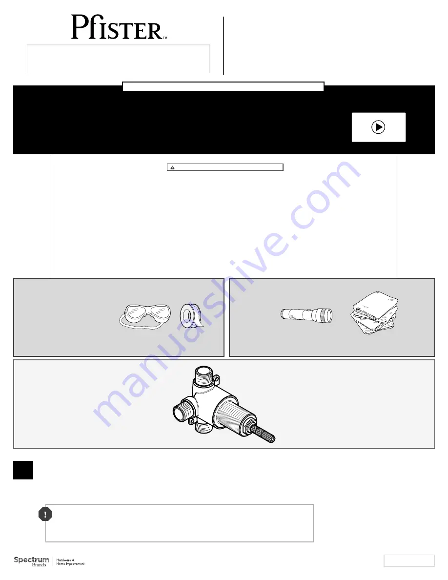 Pfister Contempra 016-NC1 Quick Installation Manual Download Page 3