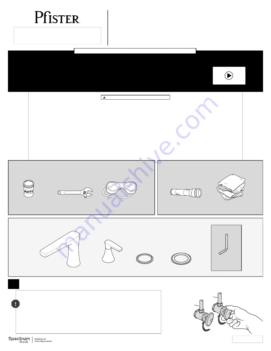 Pfister Kelen RT6-5MF Quick Installation Manual Download Page 1