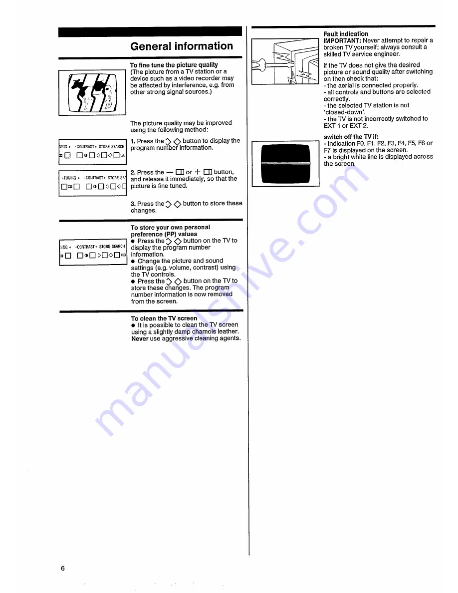 Philips 14GR2120 Operating Instructions Manual Download Page 10