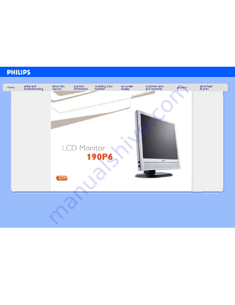 Philips 190S6FG User Manual Download Page 1