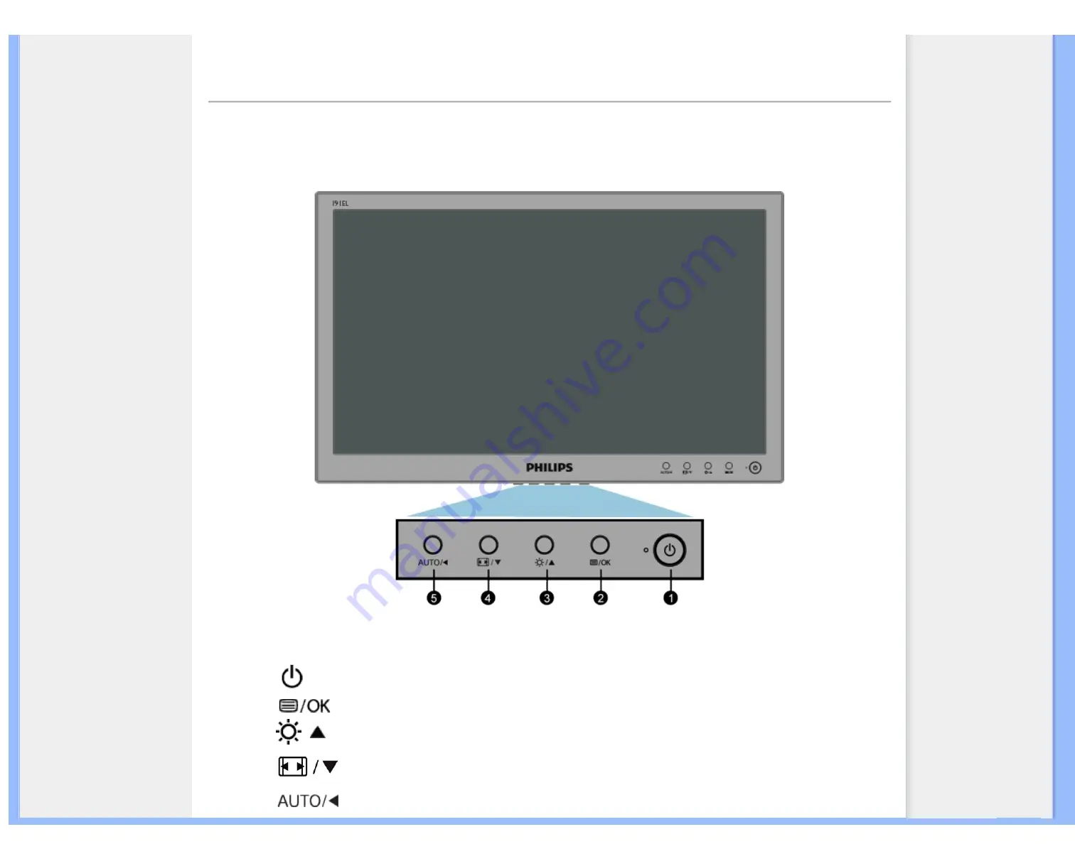 Philips 191EL1 Скачать руководство пользователя страница 36