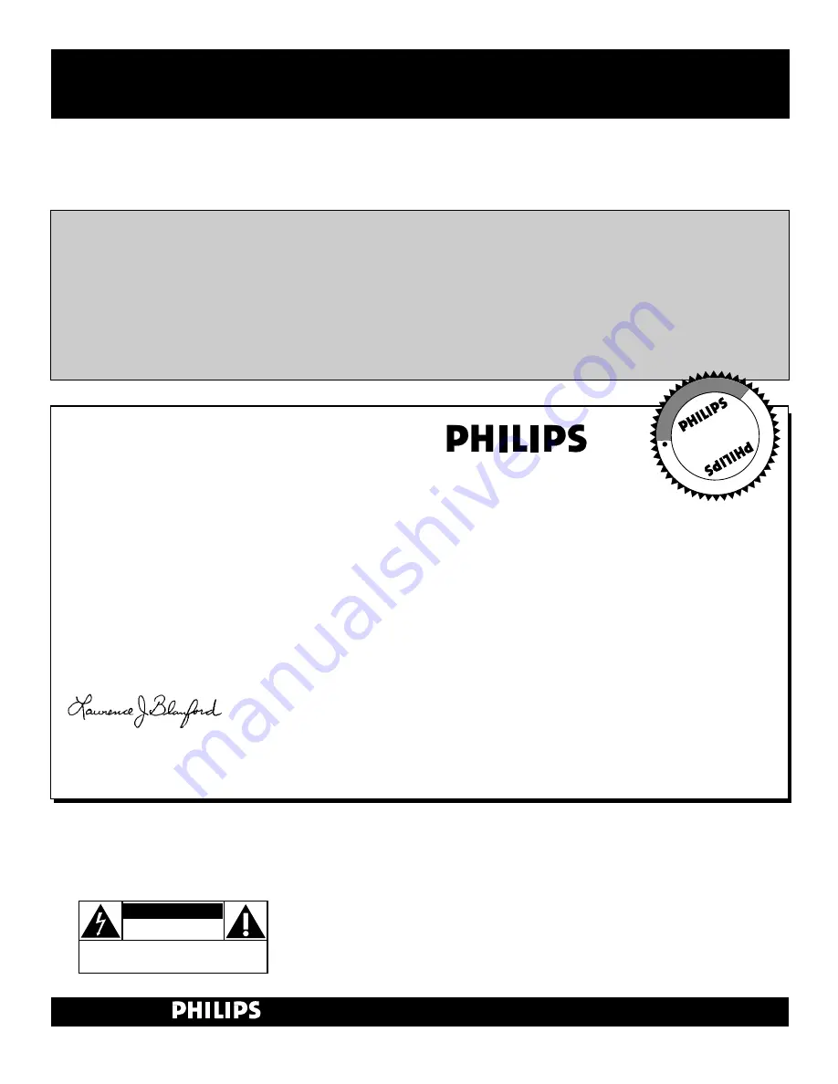 Philips 20 IN REAL FLAT STEREO TV 20PT653R - Directions For Use Manual Download Page 2