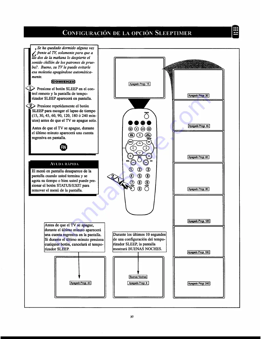 Philips 21PT839A/55R (Spanish) Manual Del Usuario Download Page 37