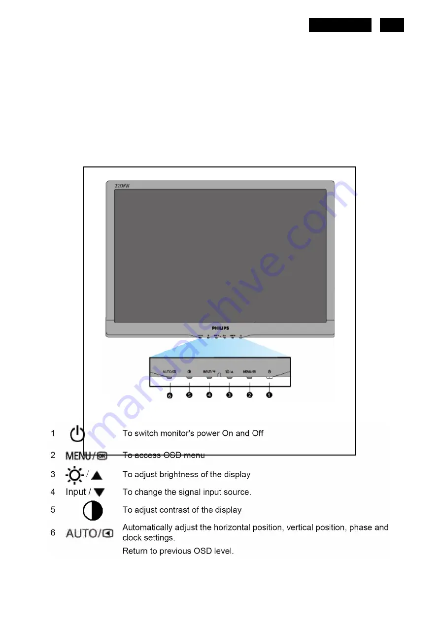 Philips 220VW9FB/00 Скачать руководство пользователя страница 7