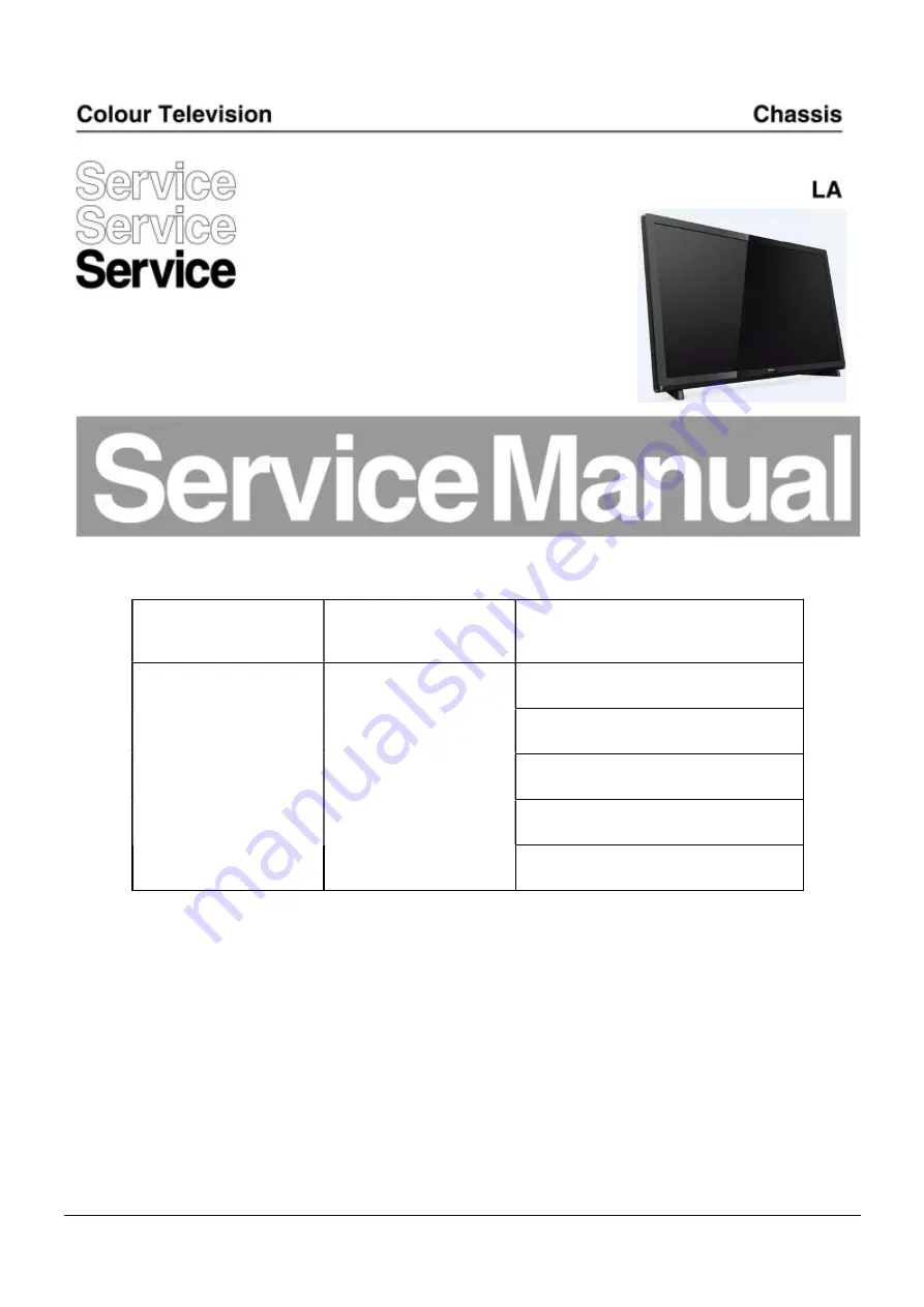 Philips 22PFT5403/56 Service Manual Download Page 1