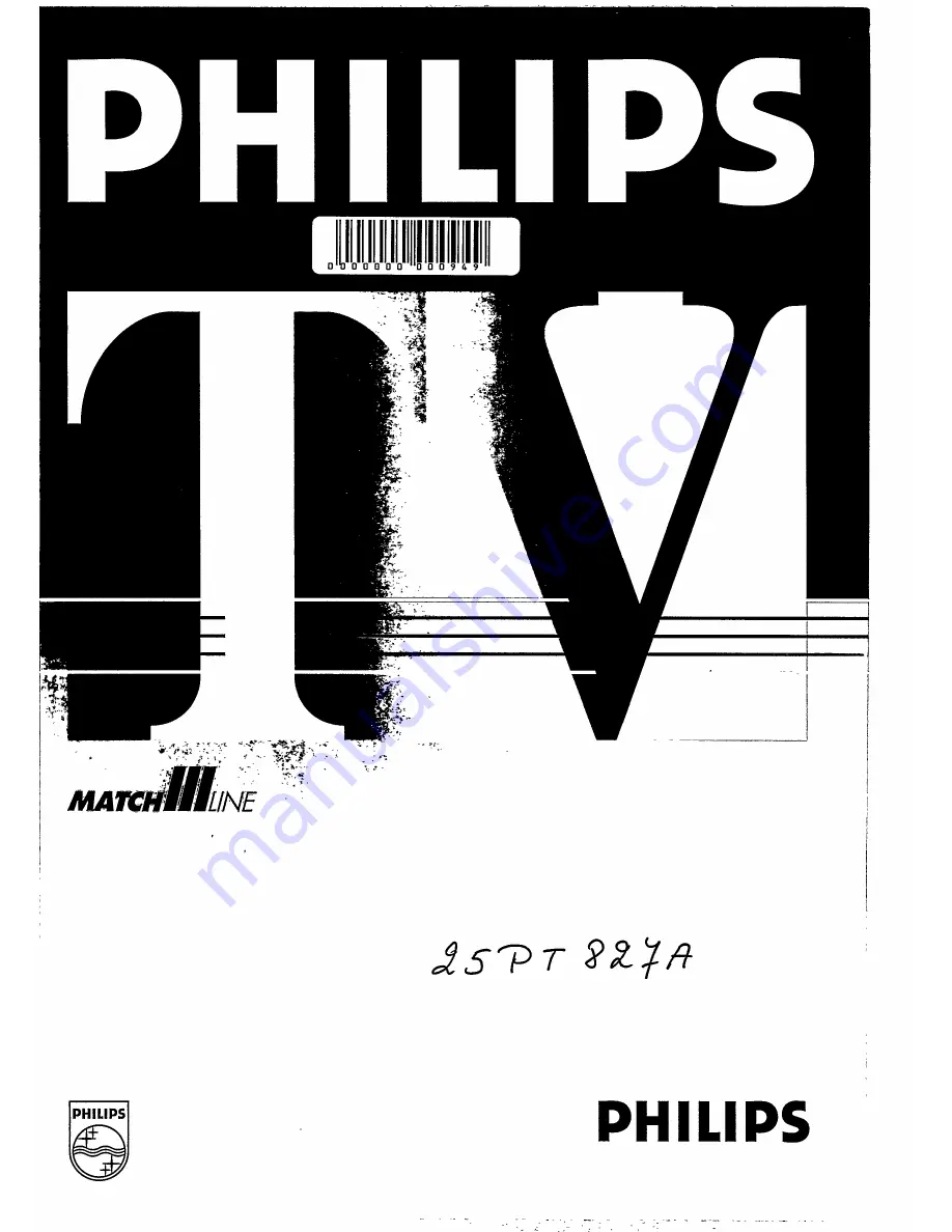 Philips 25PT827A/12 Manual Download Page 1