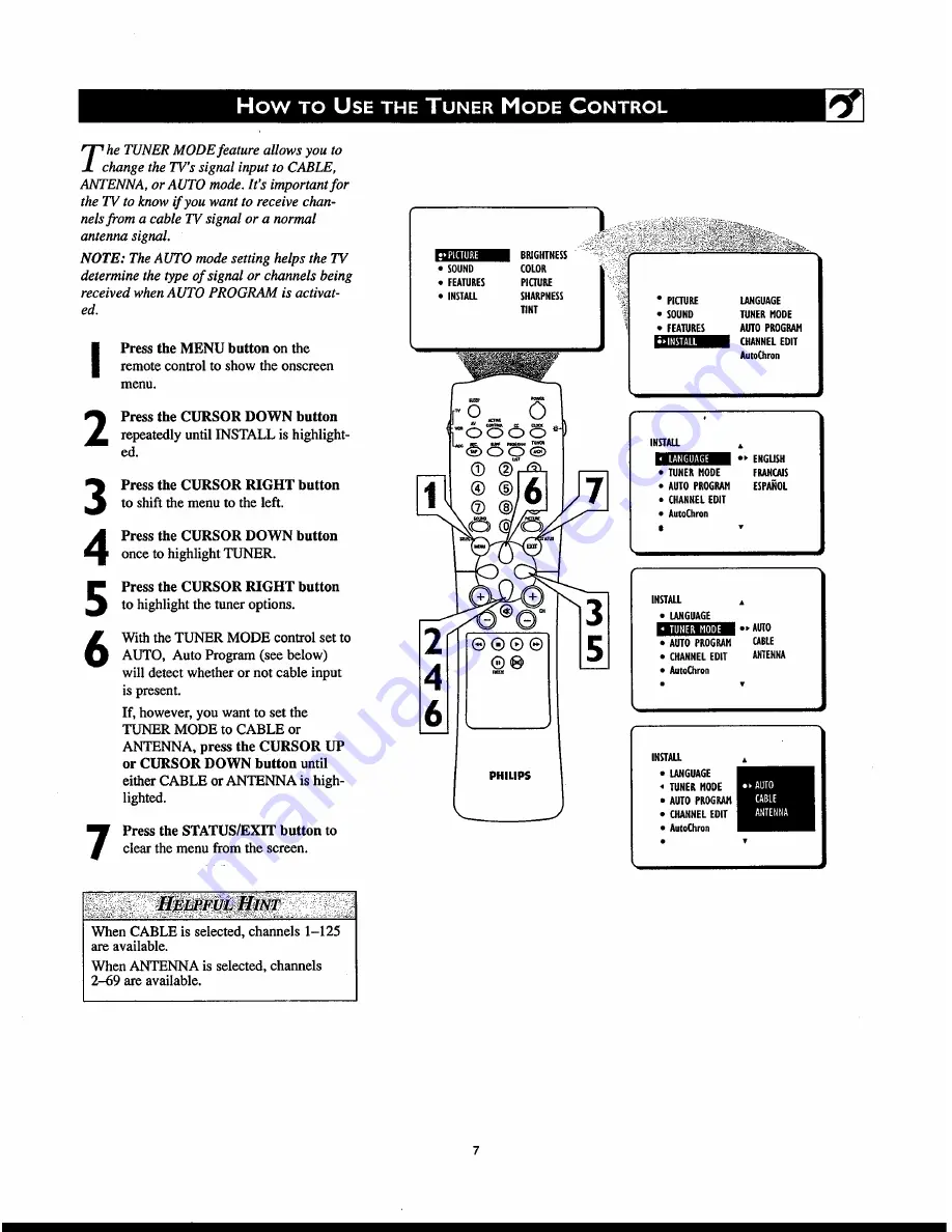 Philips 27PT830H Directions For Use Manual Download Page 7