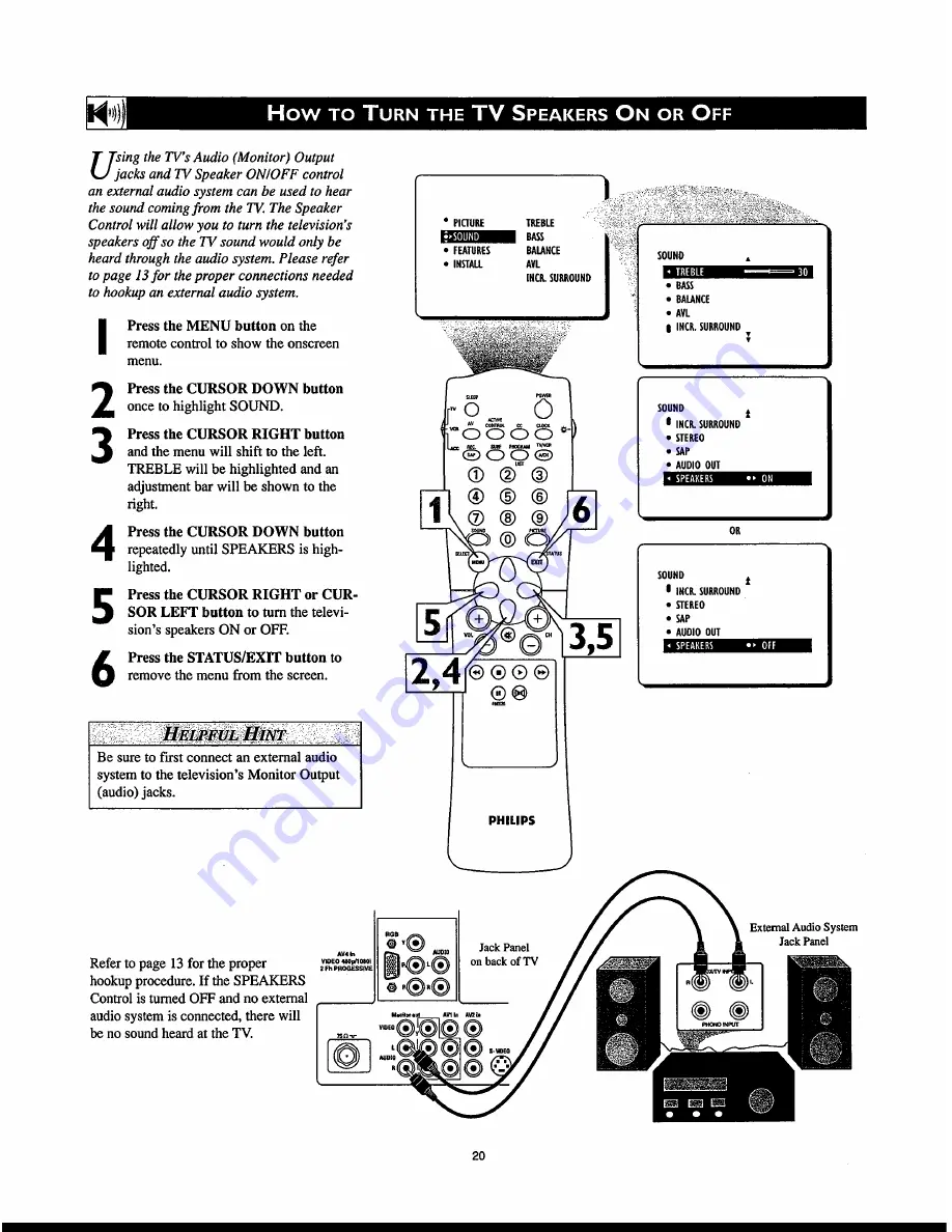 Philips 27PT830H Directions For Use Manual Download Page 20