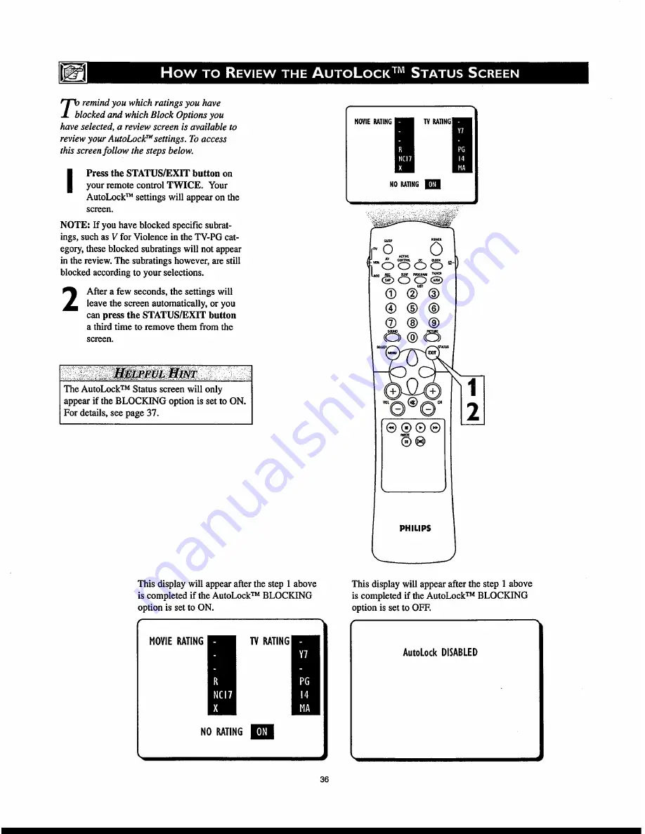 Philips 27PT830H Directions For Use Manual Download Page 36