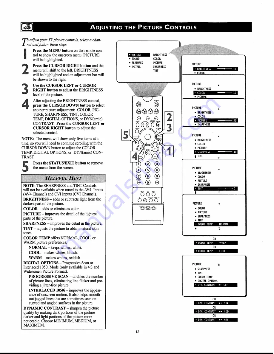 Philips 30 IN WIDESCREEN HDTV MONITOR 30PW862H Directions For Use Manual Download Page 23