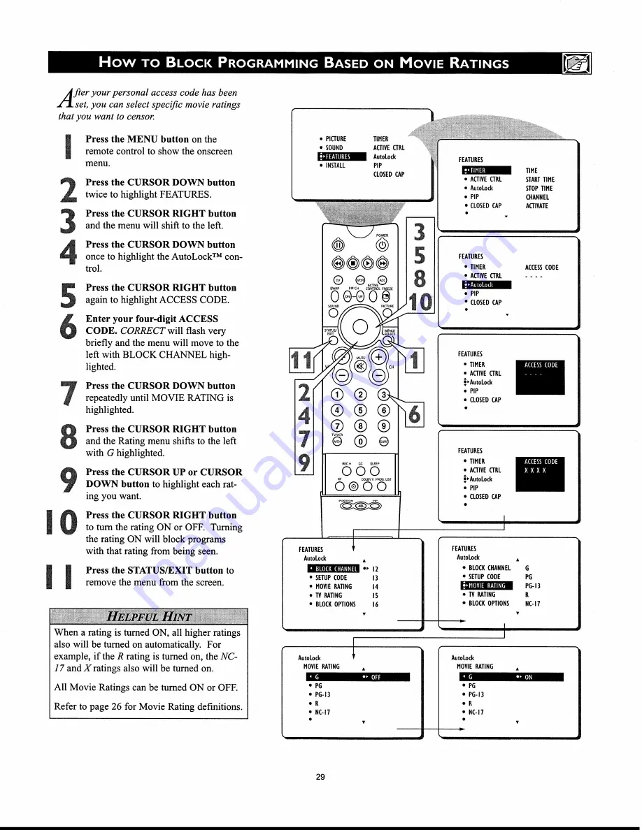 Philips 30 IN WIDESCREEN HDTV MONITOR 30PW862H Directions For Use Manual Download Page 57