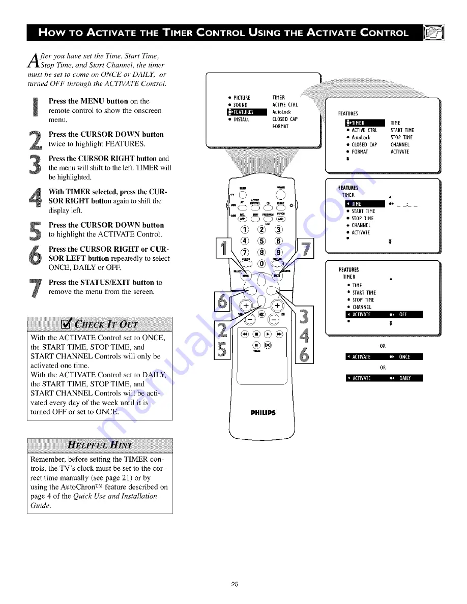 Philips 30 IN WIDESCREEN REAL FLAT HDTV 30PW850H Directions For Use Manual Download Page 25