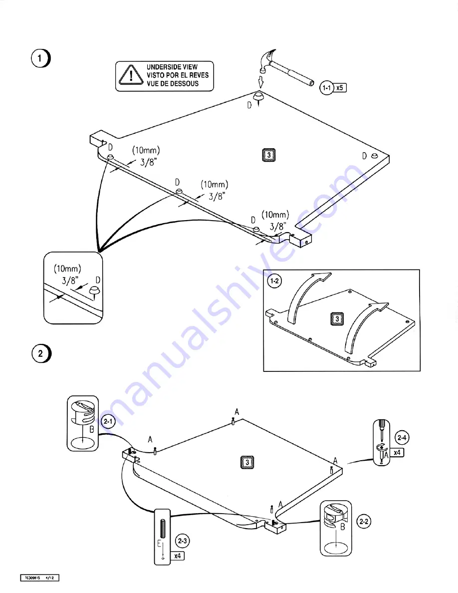 Philips 30-TELEVISION STAND TC309815 Instructions Manual Download Page 4