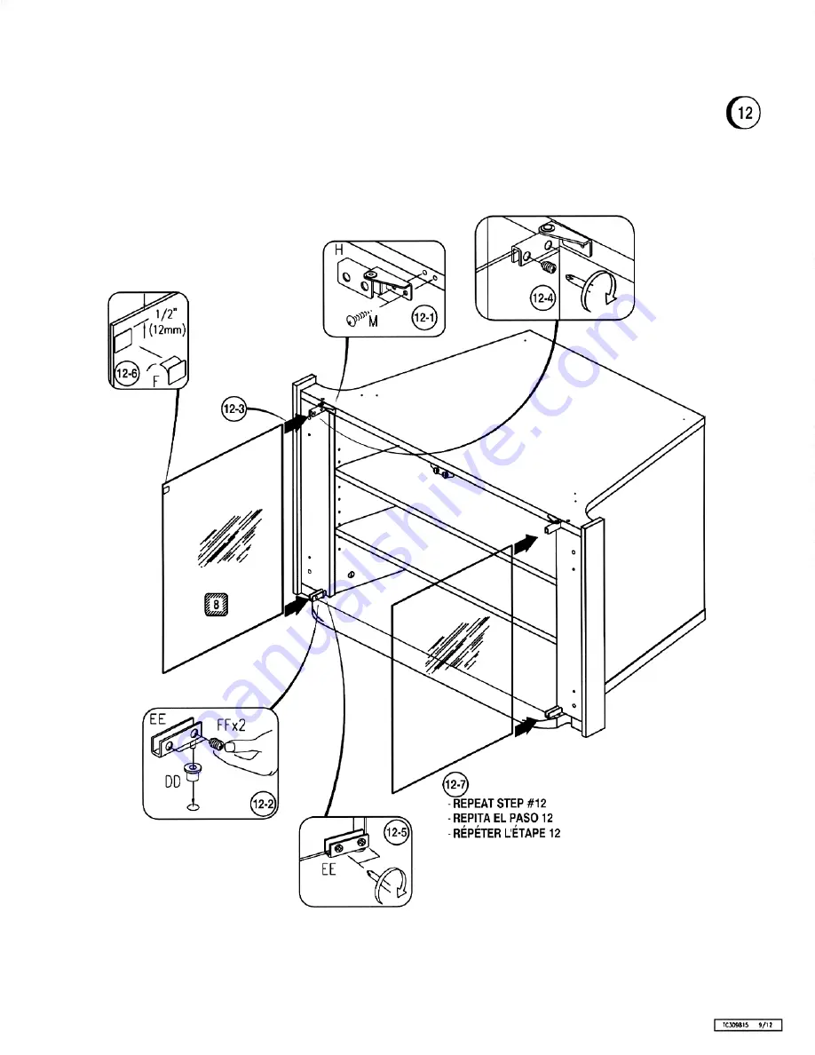 Philips 30-TELEVISION STAND TC309815 Instructions Manual Download Page 9