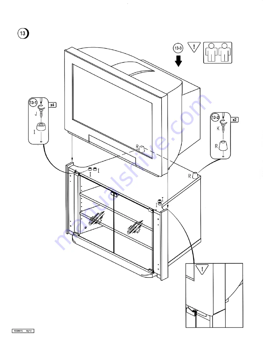 Philips 30-TELEVISION STAND TC309815 Скачать руководство пользователя страница 10