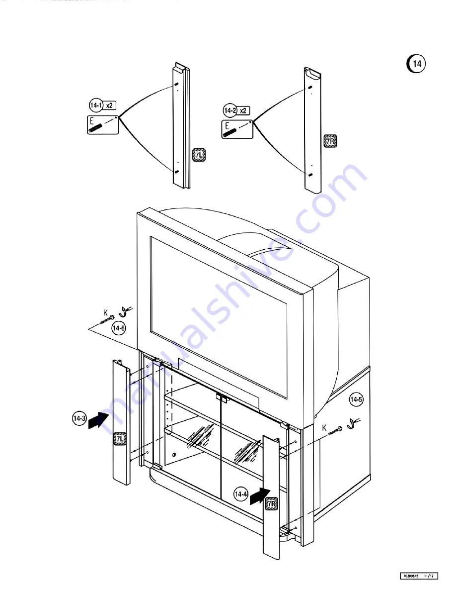 Philips 30-TELEVISION STAND TC309815 Скачать руководство пользователя страница 11